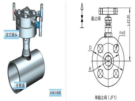 法蘭式閥組-法蘭式截止閥尺寸圖-重慶九環(huán)機(jī)電